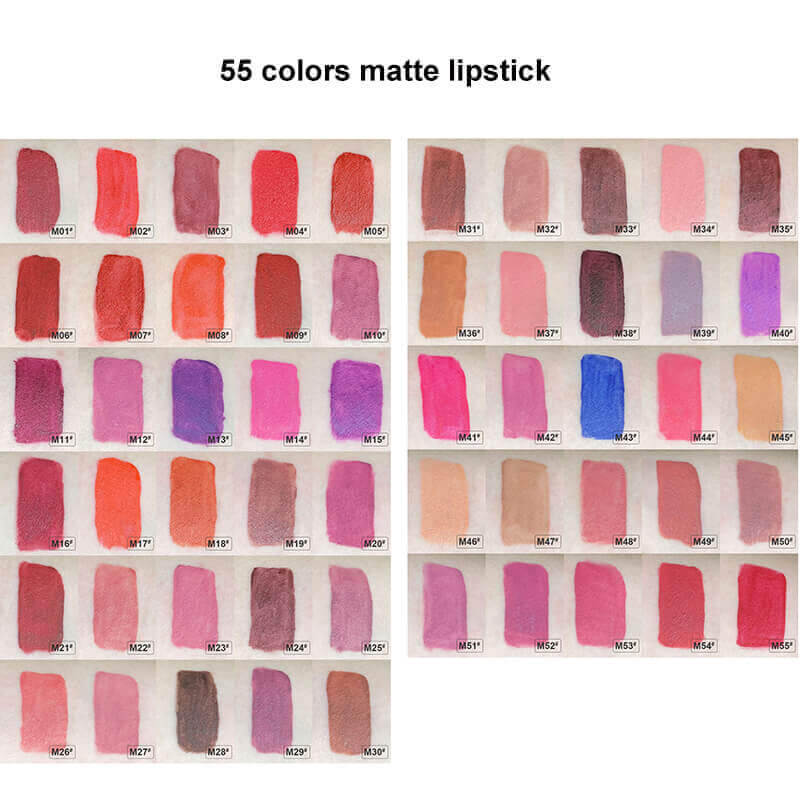 55 color matte liquid lipstick long lasting waterproof (color 33-55)