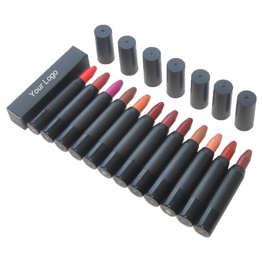 12 color crayon lipstick matte velvet moisturizing long-lasting vegan