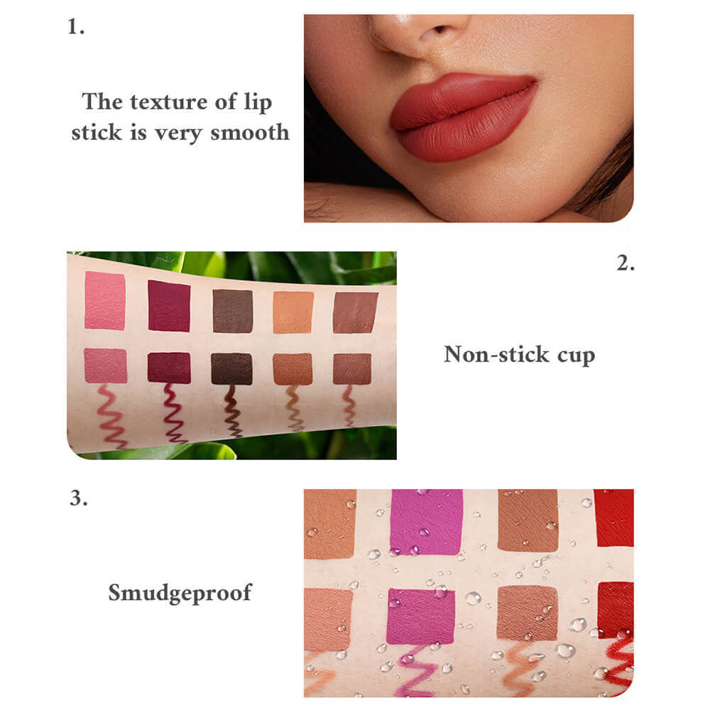 16 color 2 in 1 matte liquid lipstick lip liner set long lasting high pigment