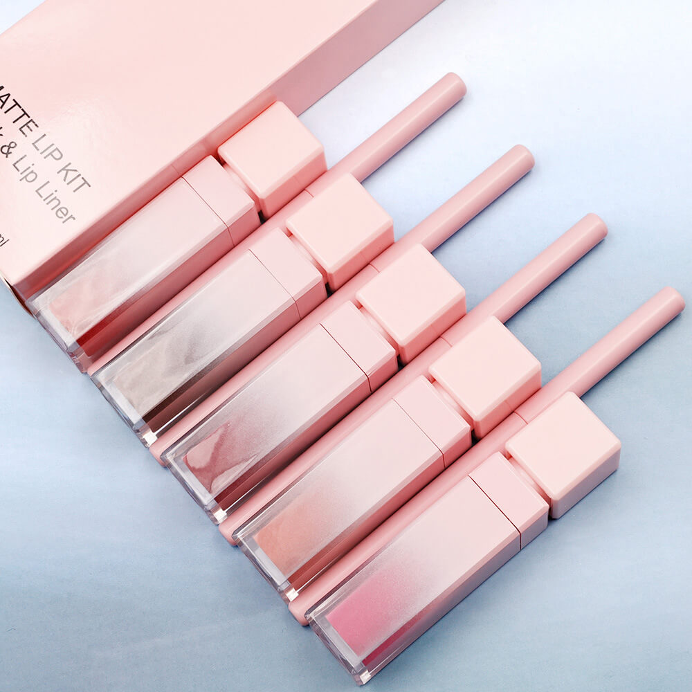 16 color pink liquid lipstick lip liner set matte waterproof long lasting