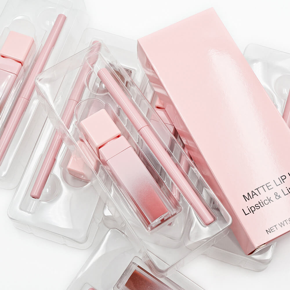 16 color pink liquid lipstick lip liner set matte waterproof long lasting
