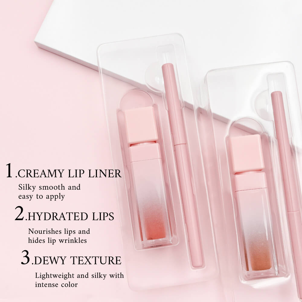 16 color pink liquid lipstick lip liner set matte waterproof long lasting