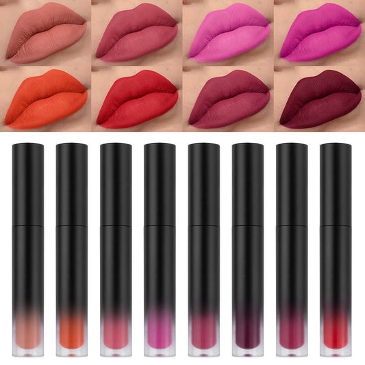 34-Color Matte Liquid Lipstick Non-Stick Transfer-Proof Long Lasting