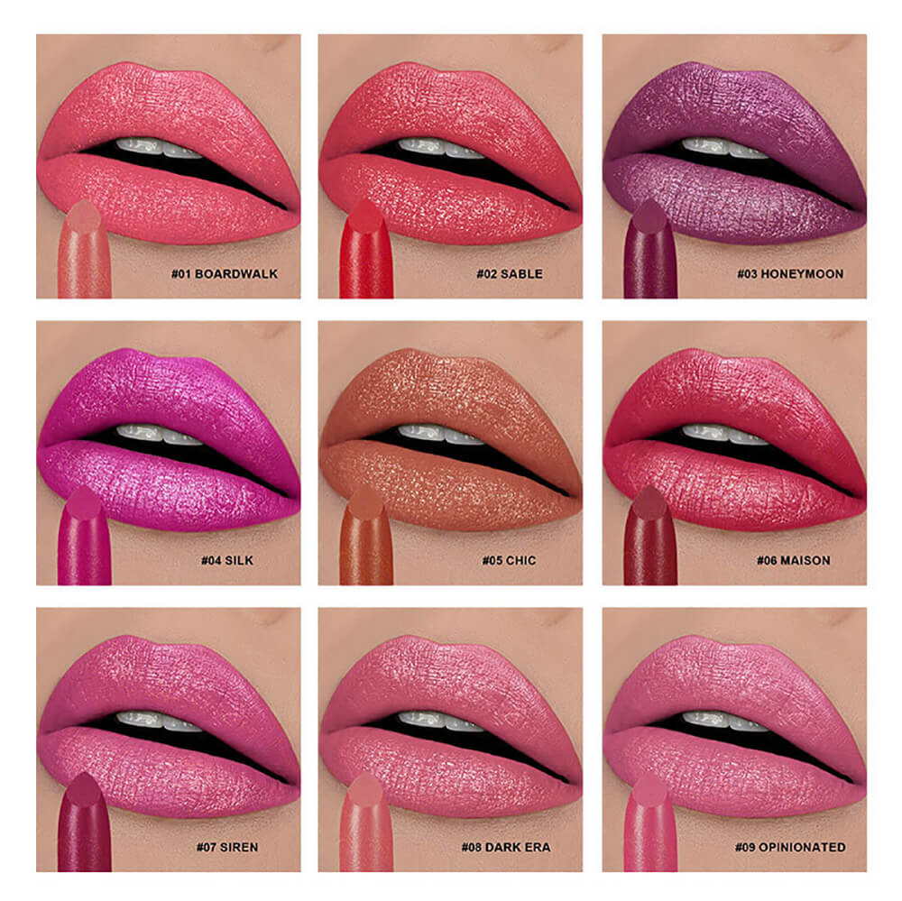 16 color glitter lipstick plumping hydrating long-lasting shimmer lipstick