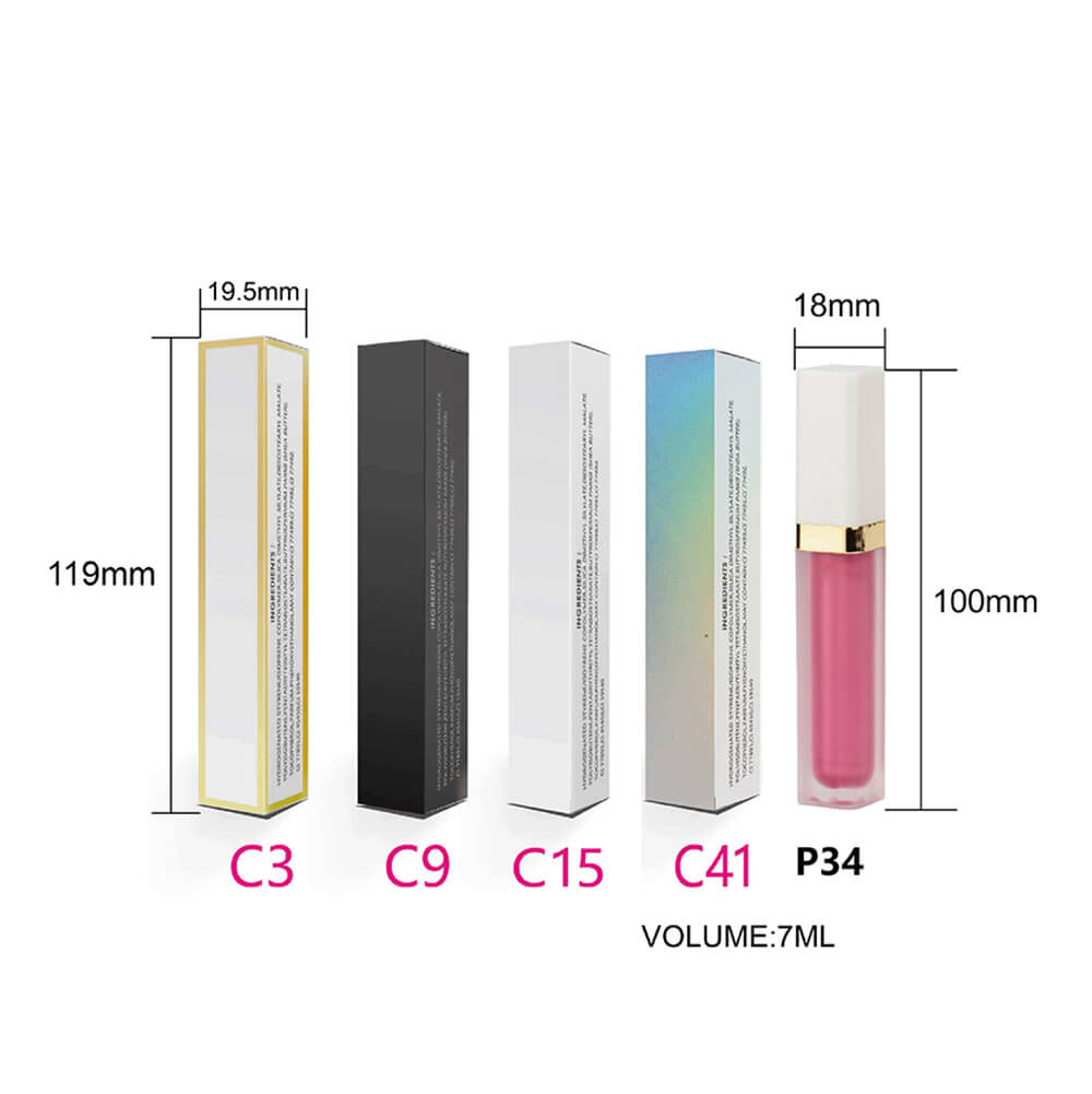 40 color matte liquid lipstick waterproof long lasting white tube (color 31-40)