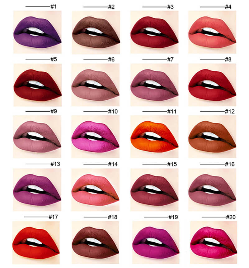 43 color matte liquid lipstick waterproof high pigmented (color 22-44)