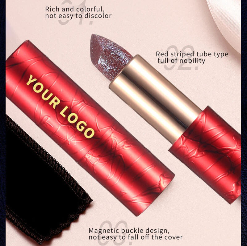 4 color chameleon lipstick glitter lip waterproof non-stick