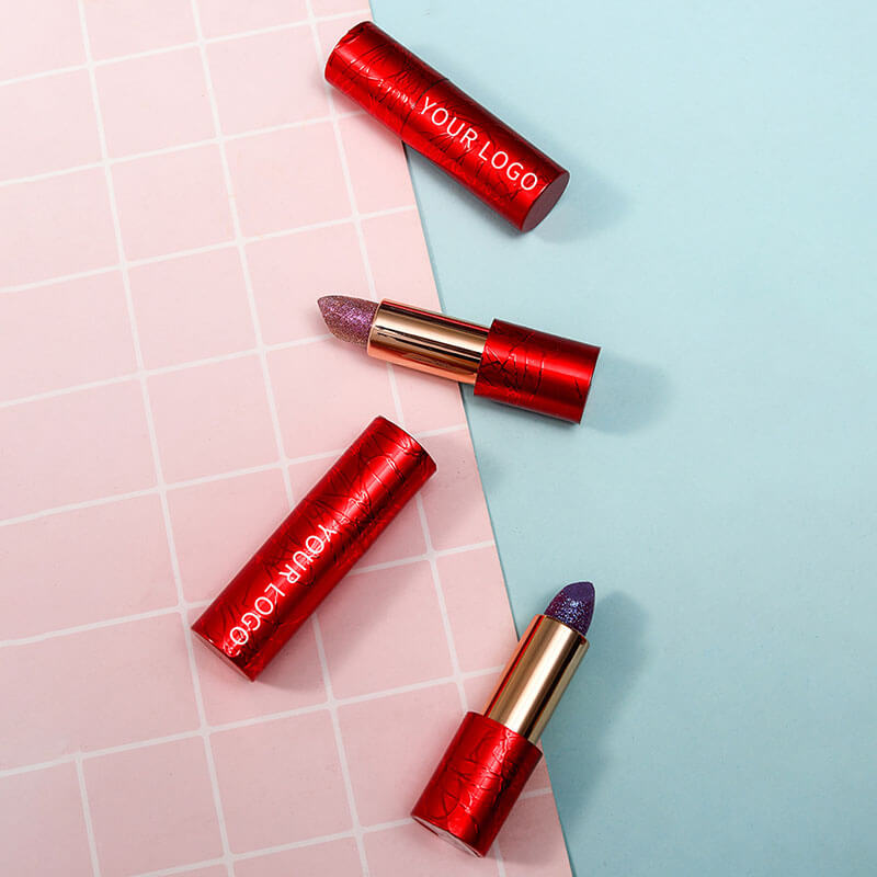 4 color chameleon lipstick glitter lip waterproof non-stick