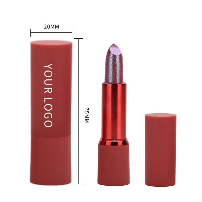 4 color chameleon lipstick matte glitter lip waterproof non-stick no logo
