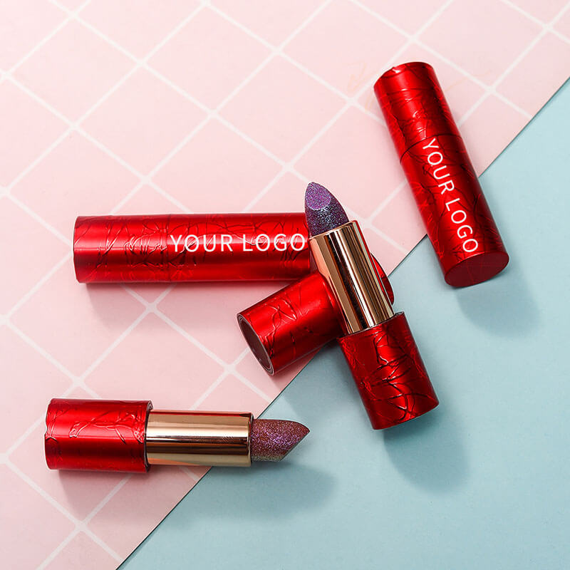 4 color chameleon lipstick glitter lip waterproof non-stick