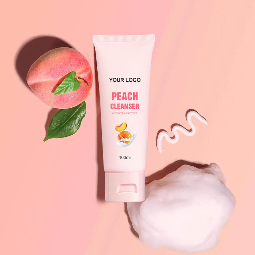Peach cleanser deep cleansing hydrating moisturizing cruelty free 100ml
