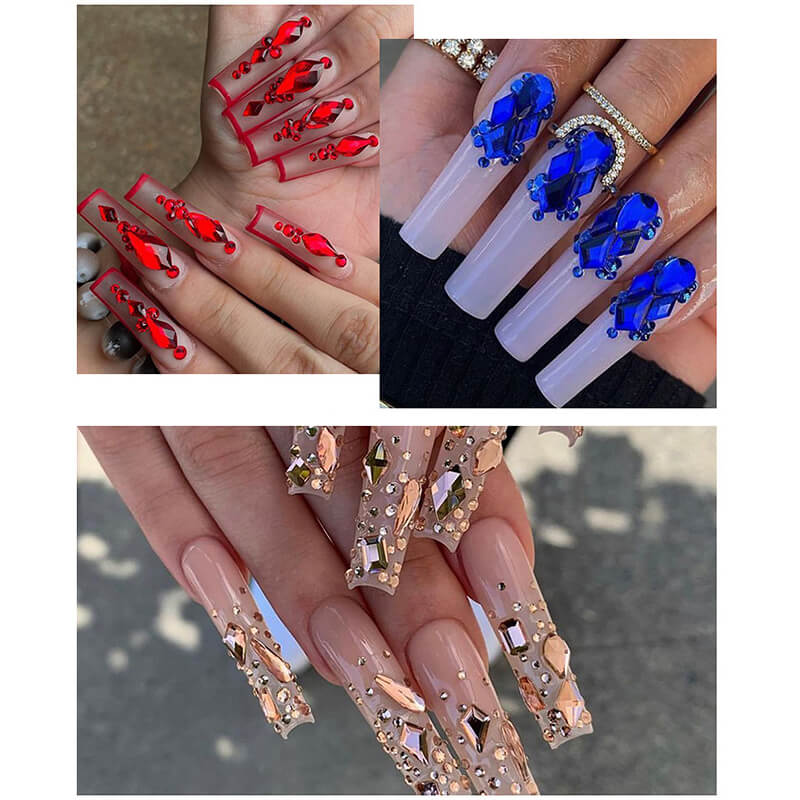 3D DIY nails accessories art rhinestones nail decorations gems