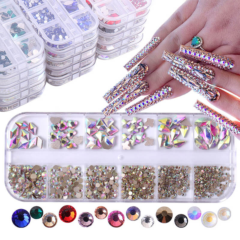 3D DIY nails accessories art rhinestones nail decorations gems