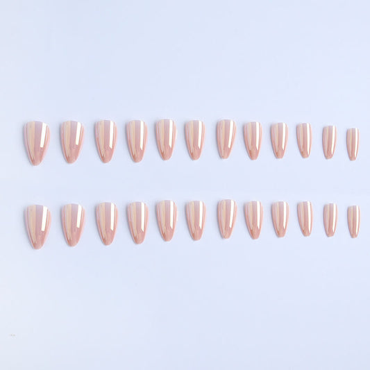 Wearable nails press on nails mermaid nail art tablets 24pcs