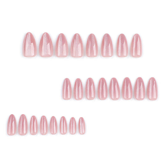 Fake nails removable nail art nude pink girly wearable nails 24pcs