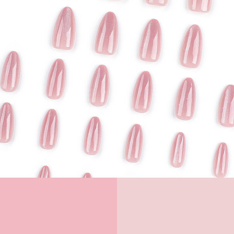 Fake nails removable nail art nude pink girly wearable nails 24pcs