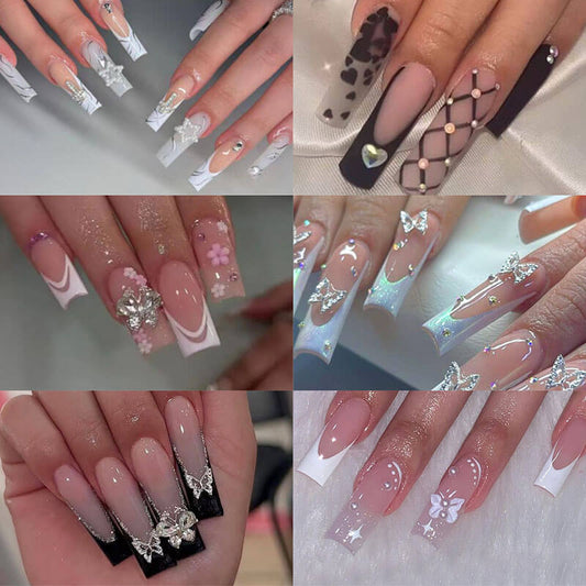 Press on nail collection manicure nail patch fake nail 24pcs