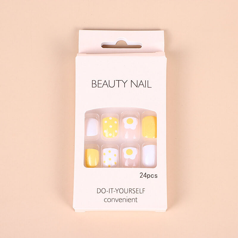 Salon press on nails long gems women false nails diamond