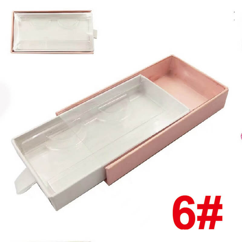 13 color empty eyelash box glitter pull-out lash packaging box with tray