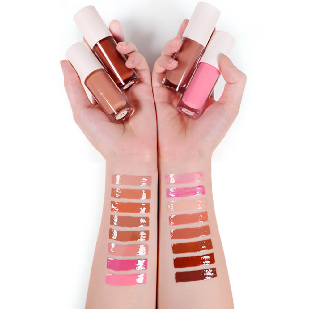 16 color nude lip gloss moisturizing lip glaze high pigment vegan