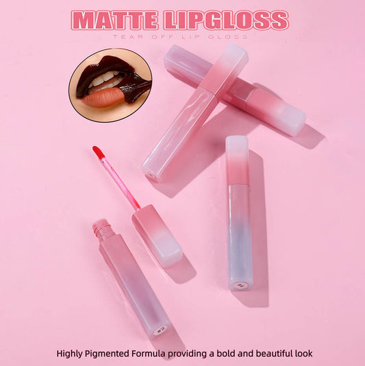 4-color Peel-off Lip Stain Waterproof Matte Lip Gloss Daily Wear Cruelty-free