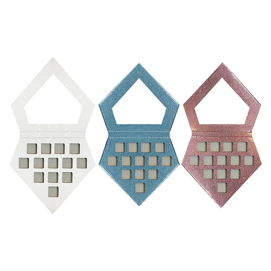 13 Color Diy Diamond Eyeshadow Palette Square Color 22Mm High Pigmented