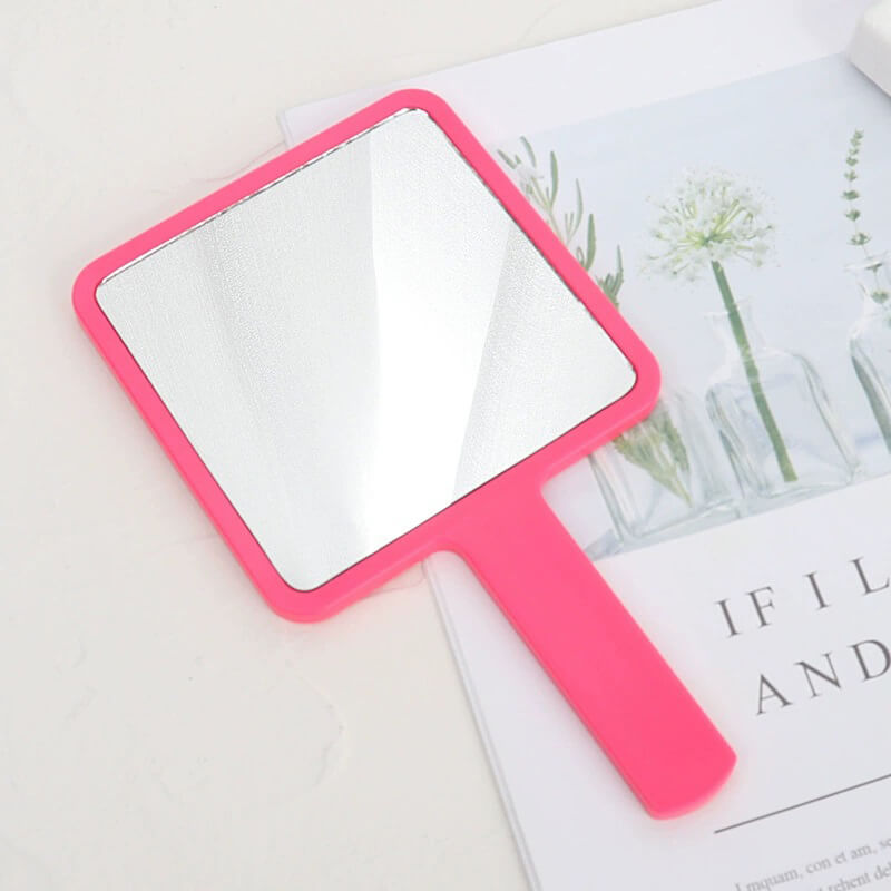 6 Color Makeup Mirror Suqare Shape Portable Handheld Gift Mirrors 12*21.5Cm
