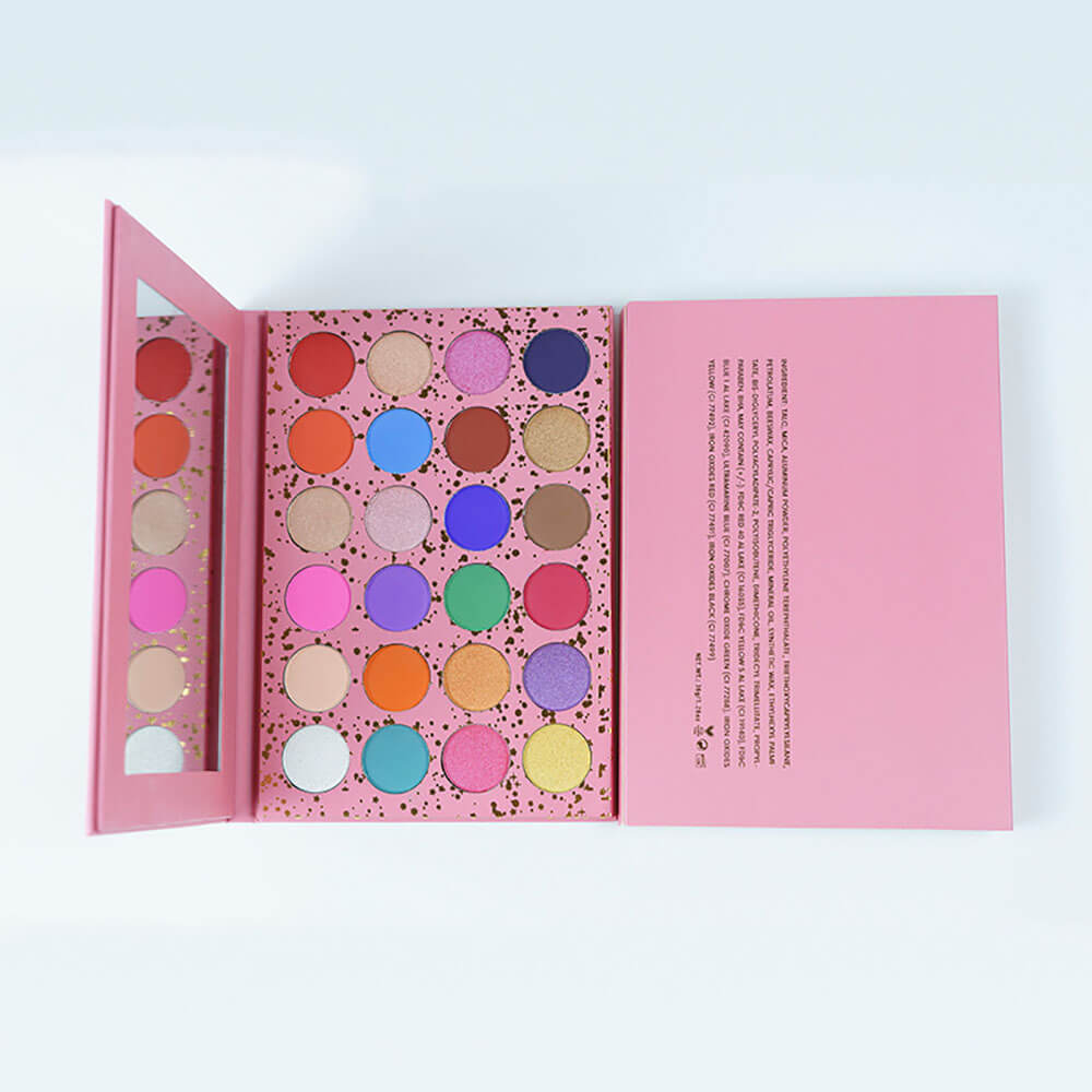 24 color eyeshadow palette pink colorful high pigmented