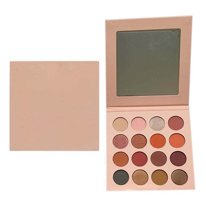 16 color pink eyeshadow palette matte pearlescent waterproof