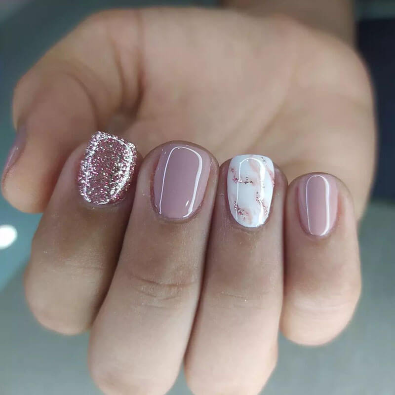 Wearable press on nails short style nail patch glitter finished nail