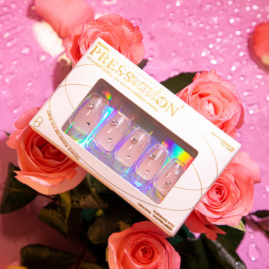 Nail patch press on nails manicure wear nails diamond sparking 30pcs