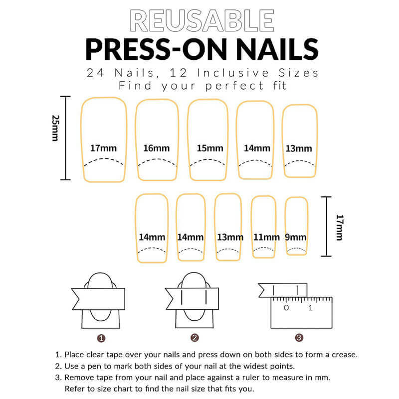 Press on nails fake nails removable nail art reuseable nail pieces