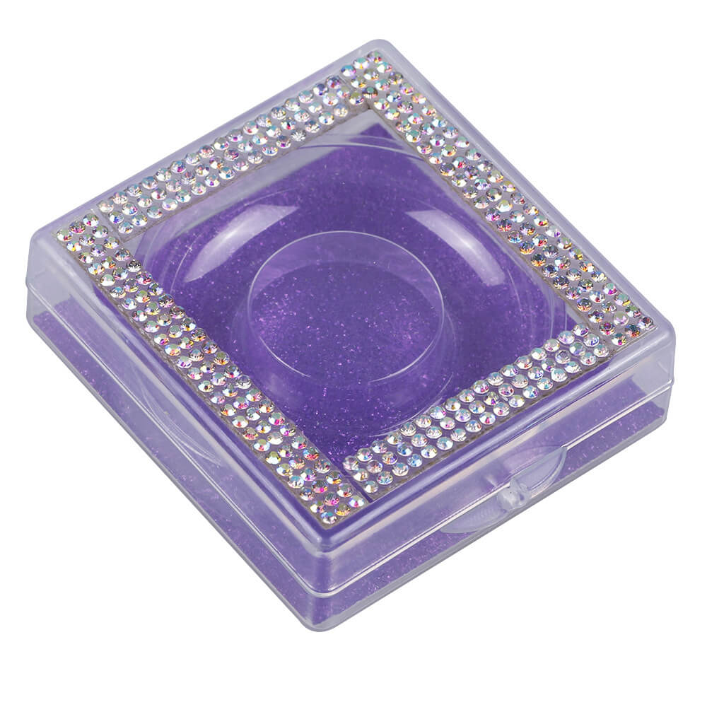 12 color diamond eyelash box square storage eyelash packaging box
