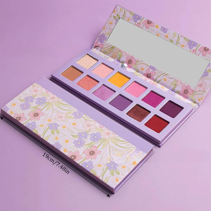 12 color purple eyeshadow palette high pigmented waterproof
