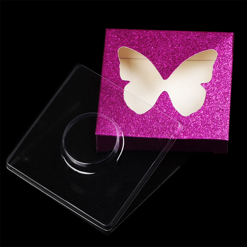 12 color butterfly eyelash box square lash packaging box fashion style