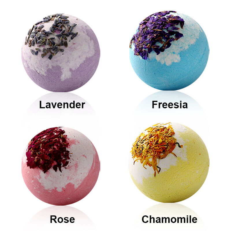 Handmade bath ball flower shampoo soap fizzy salt bath bomb gift box