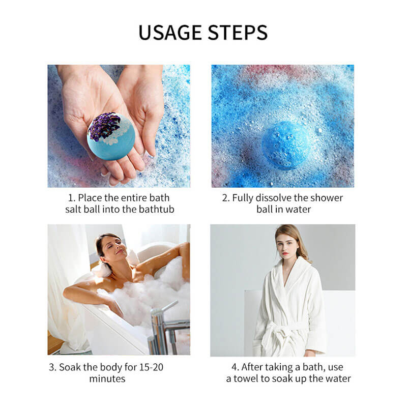 Handmade bath ball flower shampoo soap fizzy salt bath bomb gift box