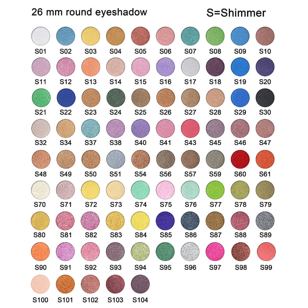 4 color DIY eyeshadow palette 26mm high pigmented private label