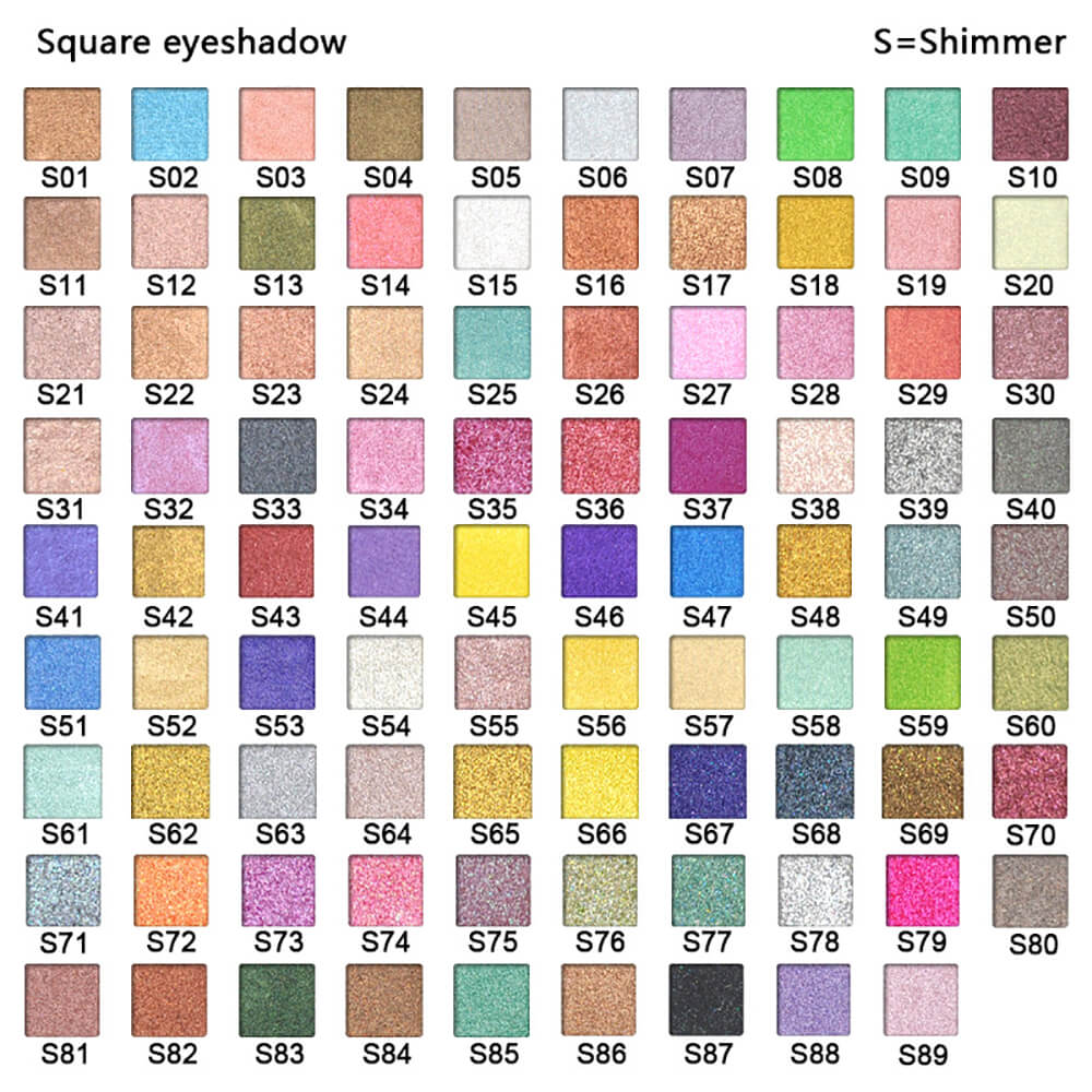 21 color DIY eyeshadow palette square color 22mm high pigmented waterproof