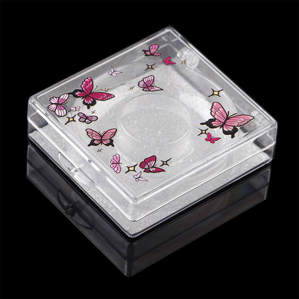 12 color butterfly eyelash packaging box square new lash storage box