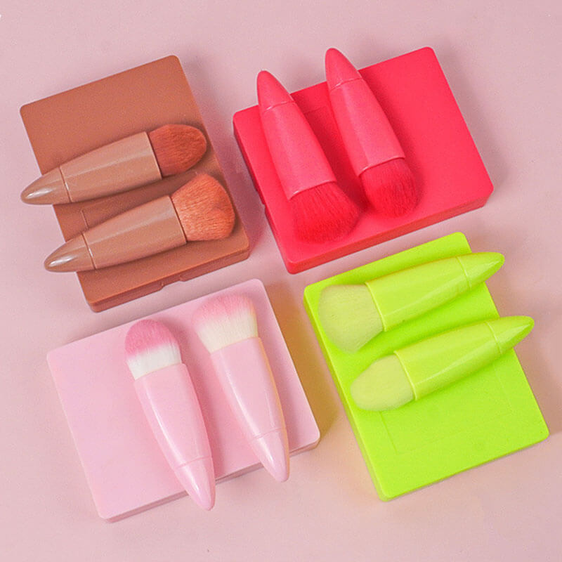5 pcs makeup brush with mirror eyeshadow foundation powder brushes