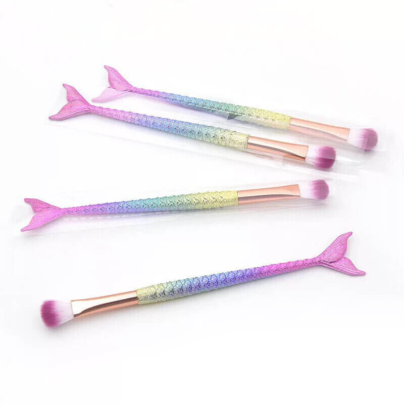 Mermaid makeup brush eyeshadow powder blush highlighter brushes