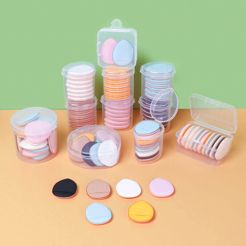 10 pcs small powder puff makeup sponge air cushion puff rectangle box