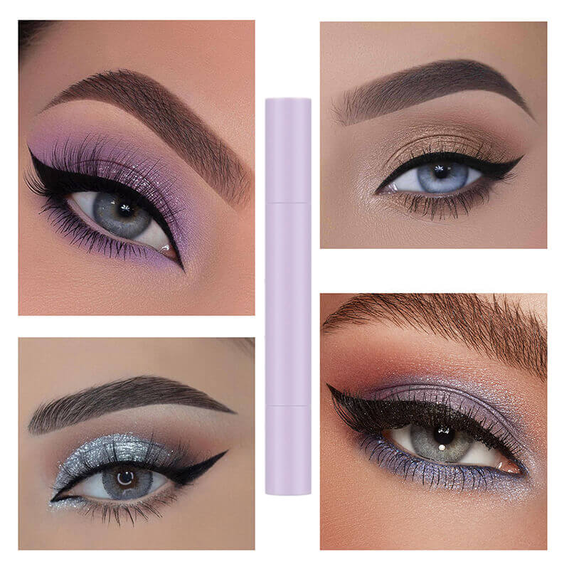 22 color liquid eyeliner eye stamp long lasting waterproof purple tube