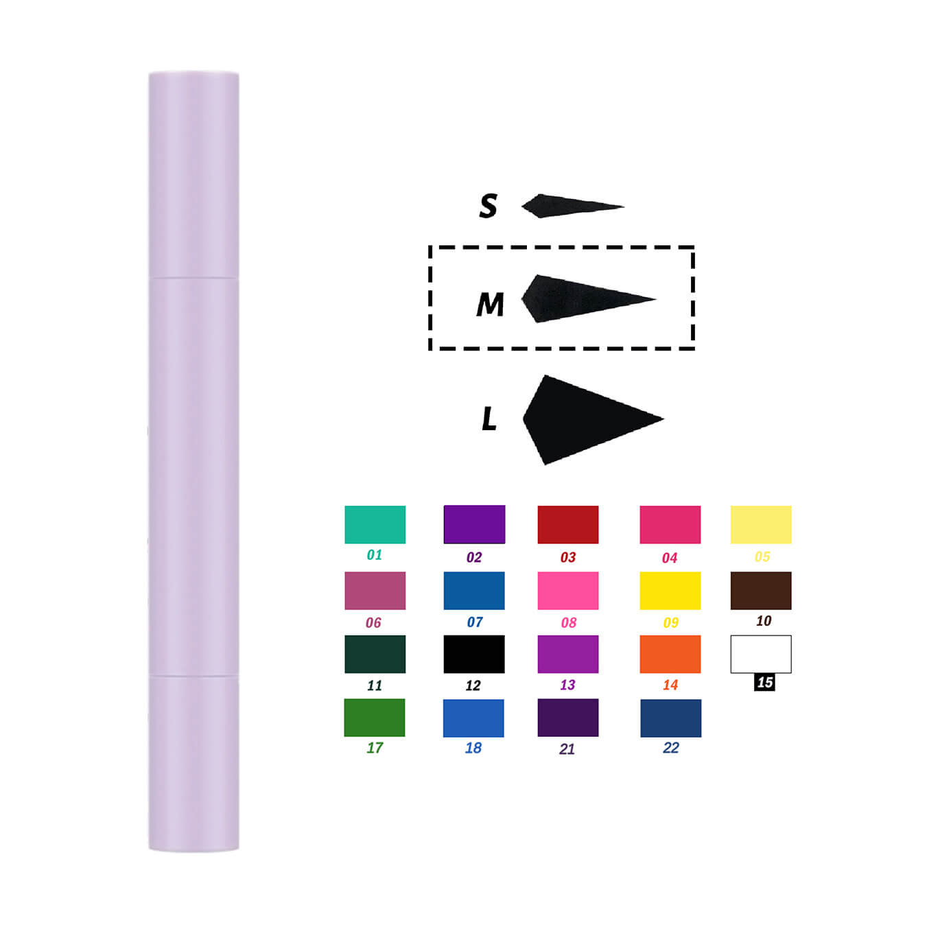 22 color liquid eyeliner eye stamp long lasting waterproof purple tube