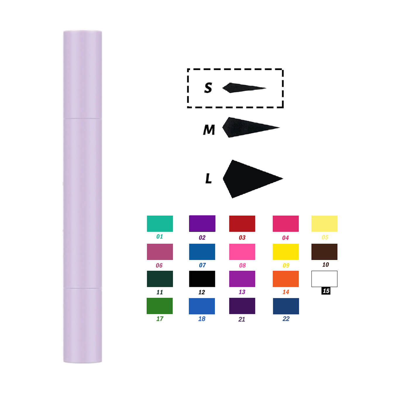 22 color liquid eyeliner eye stamp long lasting waterproof purple tube
