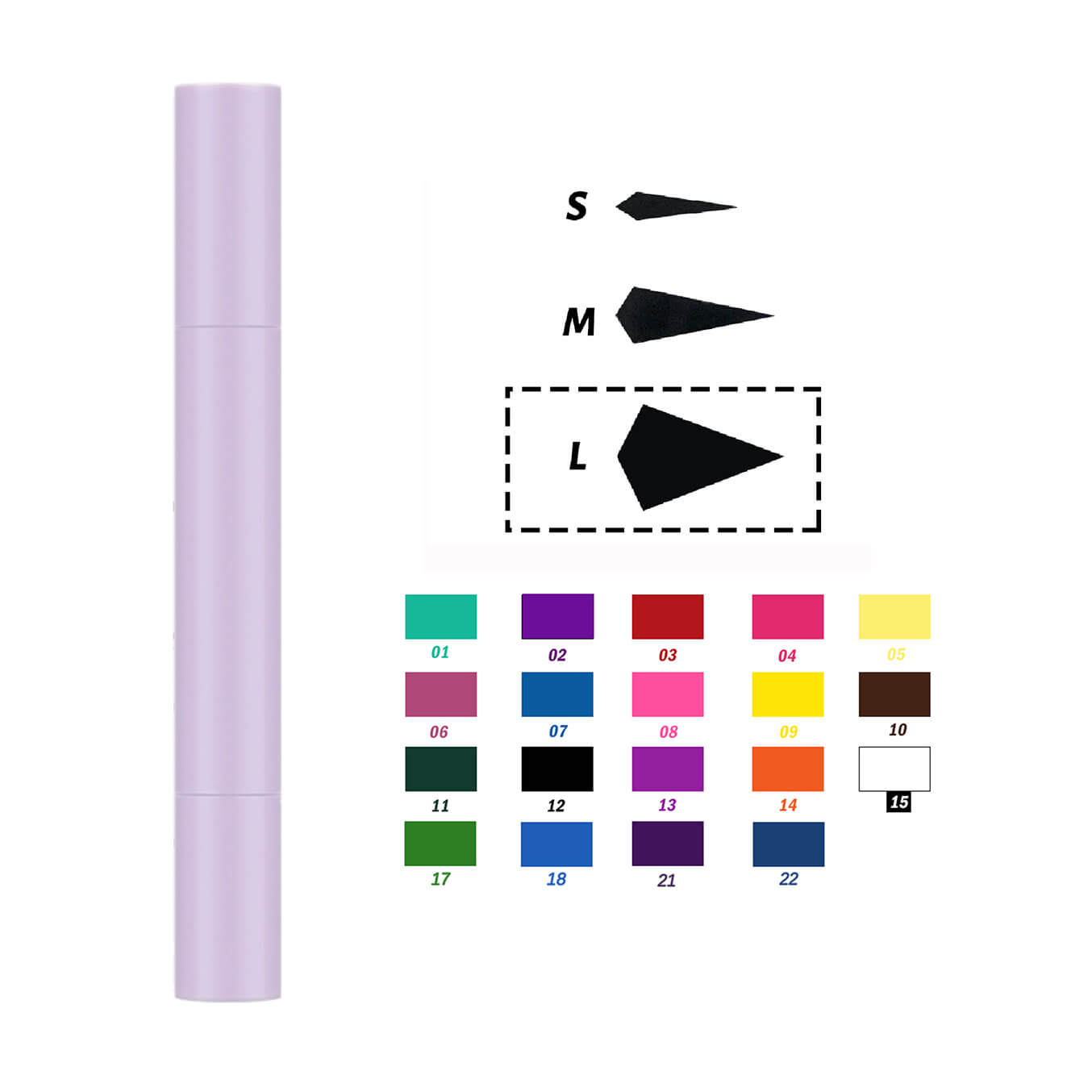 22 color liquid eyeliner eye stamp long lasting waterproof purple tube
