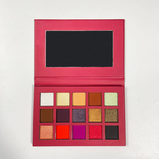 15 color eyeshadow palette waterproof high pigmented vegan