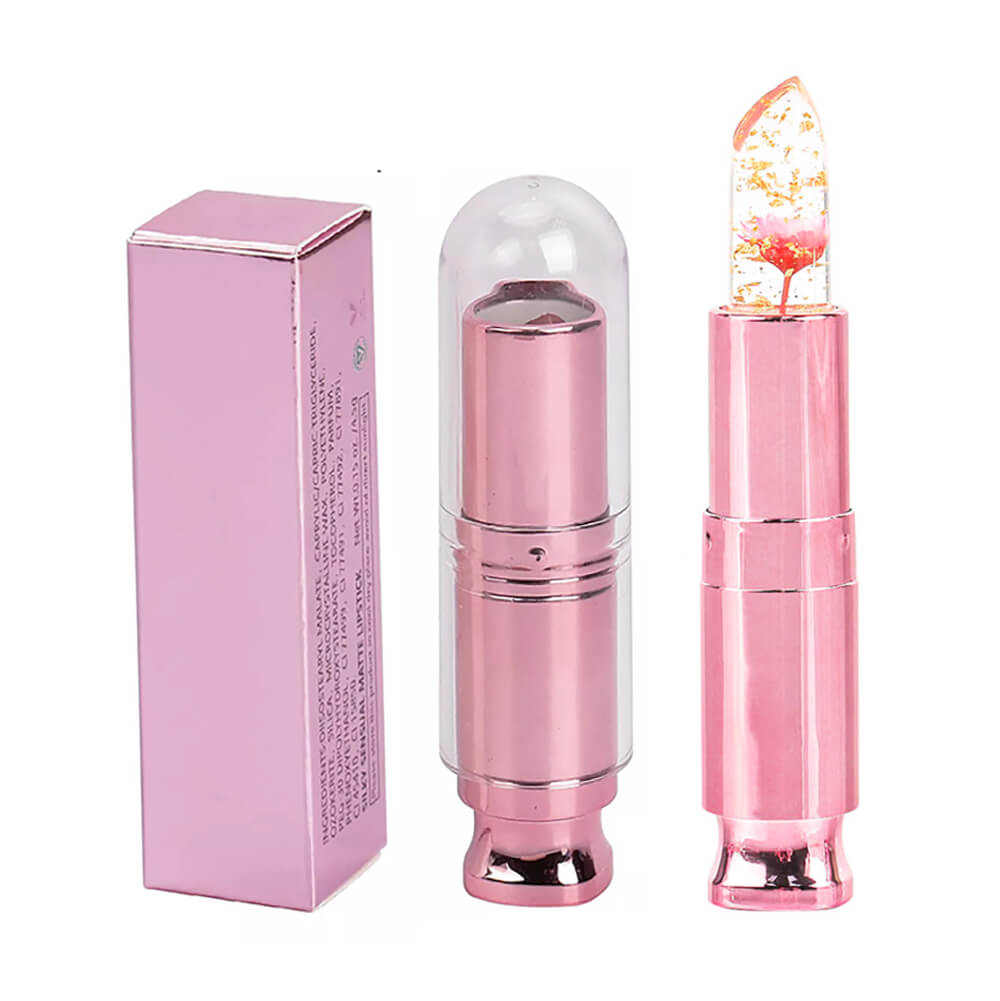 5 color flower lip balm temperature change color vegan