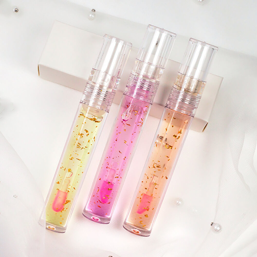 6 color lip oil 24k gold foil repair temperature color change